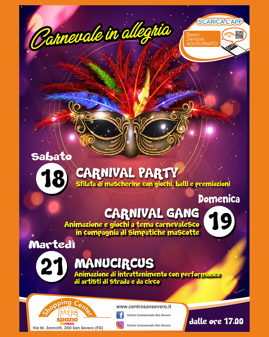 Eventi di Carnevale al Conad Shopping Center