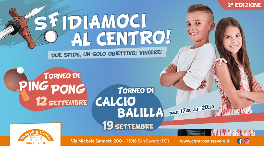 Sfidiamoci al Centro! Eventi di Settembre